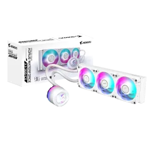 Gigabyte Aorus Waterforce X II 360 ICE LCD ARGB AIO 360mm Liquid CPU Cooler - WHITE