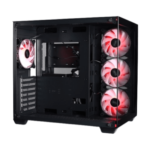 Ease EC124B ARGB Tempered Glass Mid-Tower ATX Gaming Case - Black
