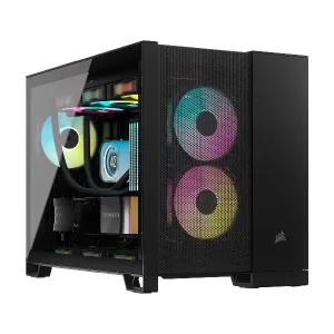 Corsair 2500D Airflow Mid-Tower Dual Chamber microATX Case - Black