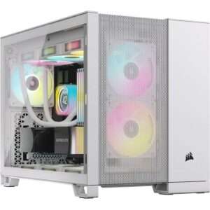 Corsair 2500D Airflow Mid-Tower Dual Chamber microATX Case - White