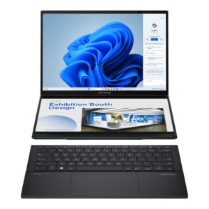 Asus Zenbook Duo UX8406MA Laptop Core Ultra 7-155H, Intel Arc Graphics, 16GB DDR5, 1TB Nvme SSD, 14" 3K OLED 120Hz Touch, with Bag & Stylus Pen - Inkwell Grey