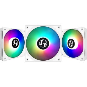 Lian Li ST120 White 3 Pack, ARGB 120mm LED PWM, with Fan Controller